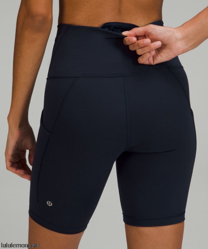 Lululemon Damen DELULU332 | True Navy Wunderzug Hoch Sitzend Kurz Mit Taschen 8